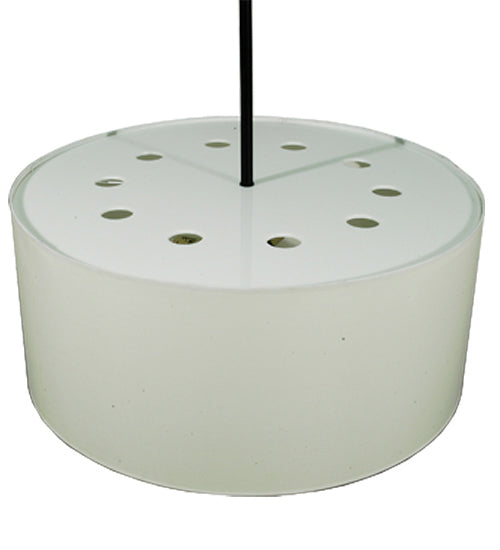 Meyda Lighting Cilindro 30" 4-Light Nickel Pendant Light With White Textrene Shade