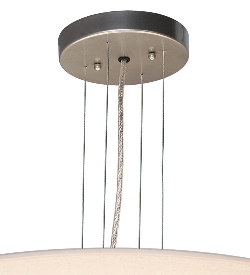 Meyda Lighting Cilindro 31" 4-Light 5-Tier Nickel Pendant Light With Cream Textrene Shade