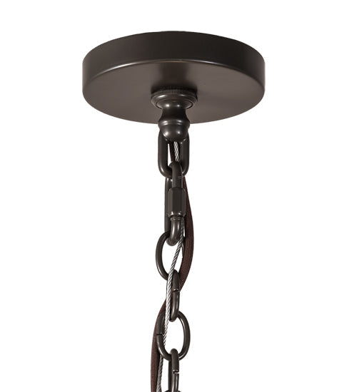 Meyda Lighting Cilindro 36" 15-Light Timeless Bronze Golpe Cage Pendant Light