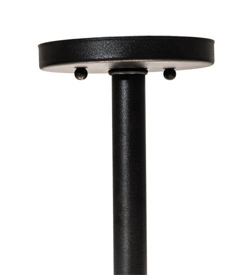 Meyda Lighting Cilindro 36" 3-Light Textured Black Tapered Pendant Light With Black Textrene & Statuario Idalight Shade