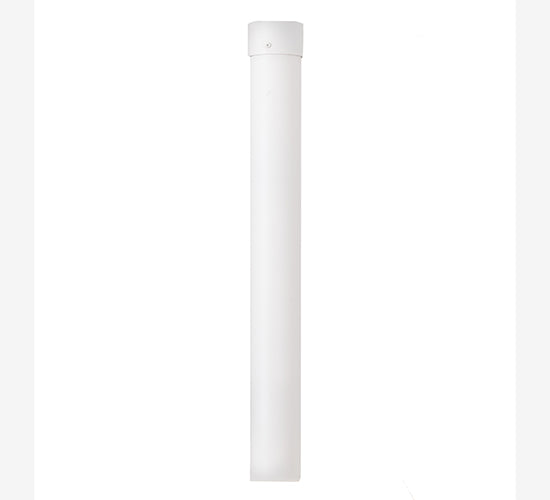 Meyda Lighting Cilindro 4" LED Matte White Flush Mount Light With White Shade