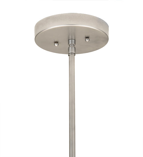 Meyda Lighting Cilindro 48" 5-Light 2-Tier Nickel Pendant Light With Beige Textrene & White Statuario Idalight Shade