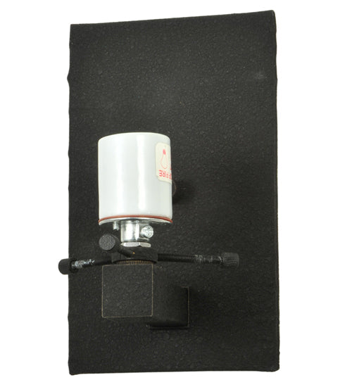 Meyda Lighting Cilindro 5" Black Wall Sconce With Light Dark Green Jadestone Shade