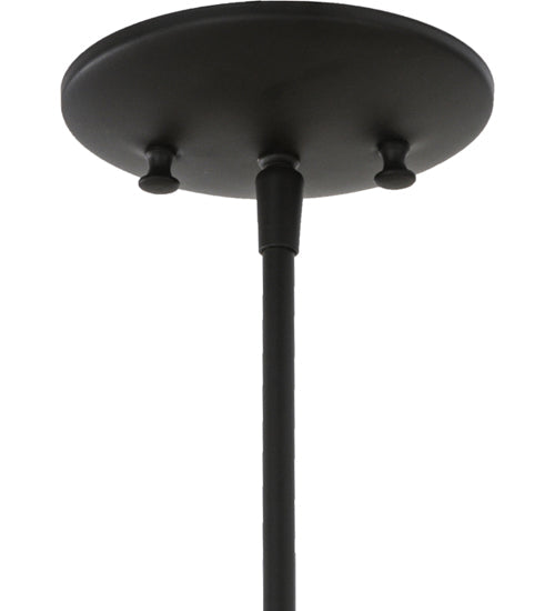 Meyda Lighting Cilindro 5" Oil Rubbed Bronze Agoura Mini Pendant Light With Clear and Amber Shade Glass