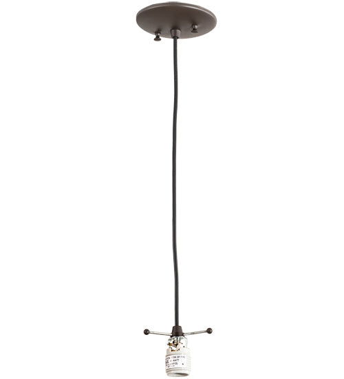 Meyda Lighting Cilindro 5" Oil Rubbed Bronze Mini Pendant Light With Green Jadestone Shade