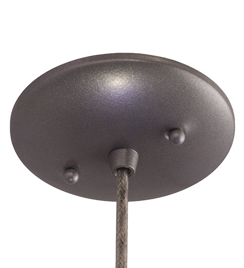 Meyda Lighting Cilindro 6" Sparkle Silver Play Mini Pendant Light With Frosted Blue Idalight Shade Glass
