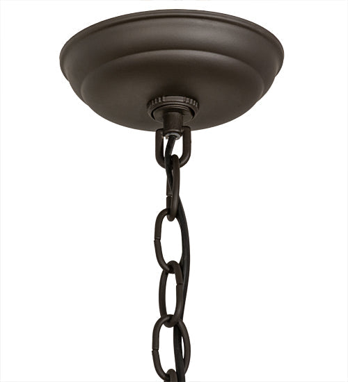 Meyda Lighting Cilindro 7" Oil Rubbed Bronze Mini Pendant Light With Frosted Clear Shade Glass