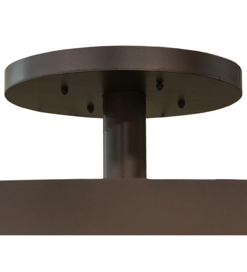 Meyda Lighting Cilindro 72" 22-Light Mahogany Bronze Bulle Semi-flush Mount Ceiling Light With Dark Gold Organza & Clear Glass Bubbles Shade