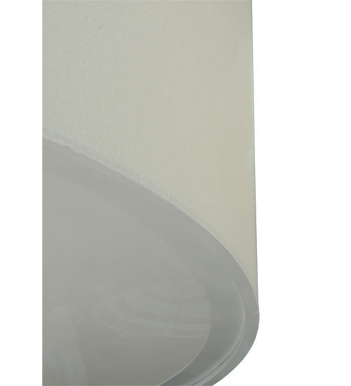 Meyda Lighting Cilindro 78" 12-Light Nickel Pendant Light With Cream Textrene Shade
