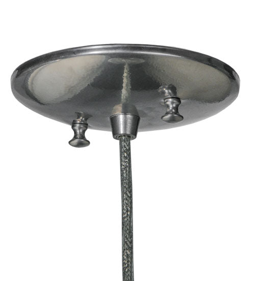 Meyda Lighting Cilindro 8" Nickel Bola Mini Pendant Light With Clear Seeded Shade Glass