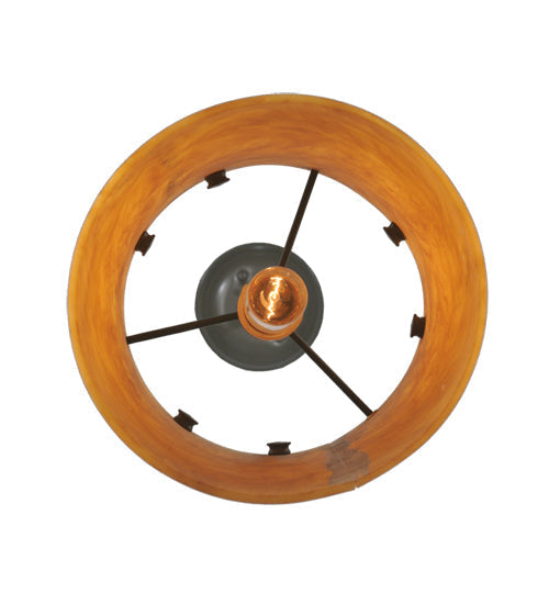 Meyda Lighting Cilindro 8" Timeless Bronze Pendant Light With Amber Swirl Siena Idalight Shade