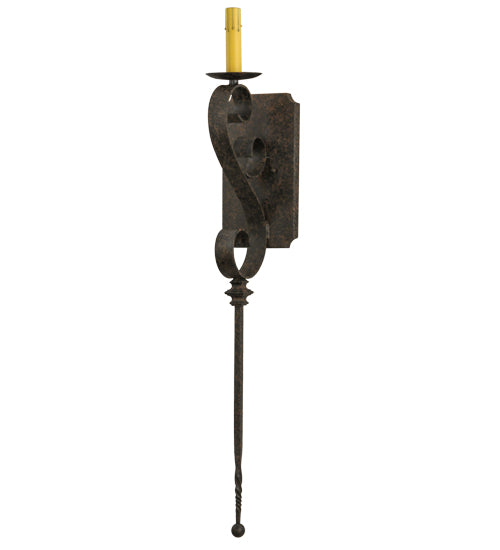 Meyda Lighting Cipriana 6" Coffee Bean Wall Sconce With Beige Linen Shade