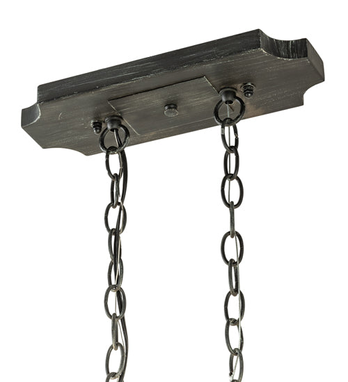 Meyda Lighting Clifton 48" 10-Light Antique Iron Gate Chandelier With White Faux Candlelight