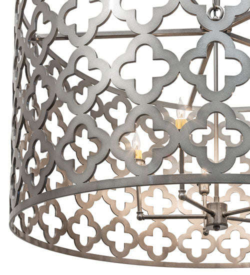 Meyda Lighting Clover 34" 5-Light Black Chrome Pendant Light