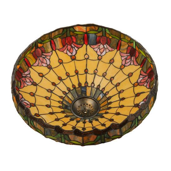 Meyda Lighting Colonial Tulip 22" Multi-Colored Shade Glass