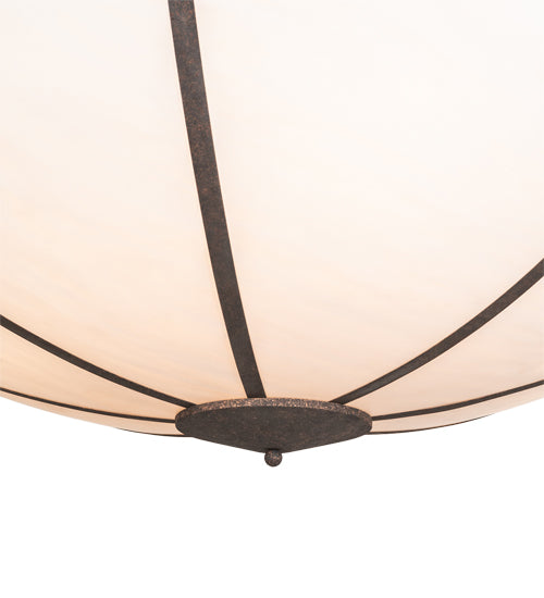 Meyda Lighting Commerce 72" 8-Light Rococco Semi-flush Mount Light With Beige Fleshtone Idalight Shade