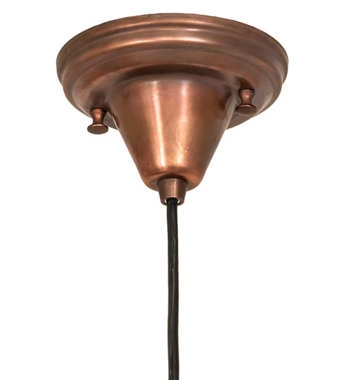 Meyda Lighting Cone 10" Vintage Copper Rivet Pendant Light