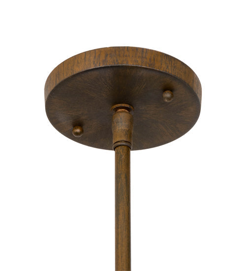 Meyda Lighting Contemplation 23" Rustic Iron Pendant Light With Ambra Siena Idalight Shade