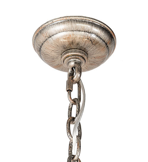 Meyda Lighting Corfe 74" 20-Light Champagne Toast Chandelier With Amber Faux Candlelight