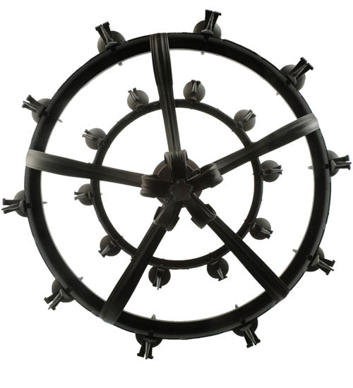 Meyda Lighting Costello 48" 20-Light 2-Tier Oil Rubbed Bronze Chandelier With Ivory Faux Candlelight