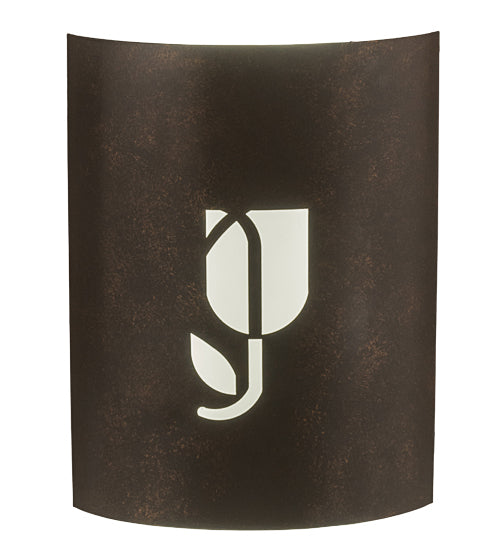 Meyda Lighting Country Inn 11" LED Gilded Tobacco Wall Sconce With Statuario Idalight Shade