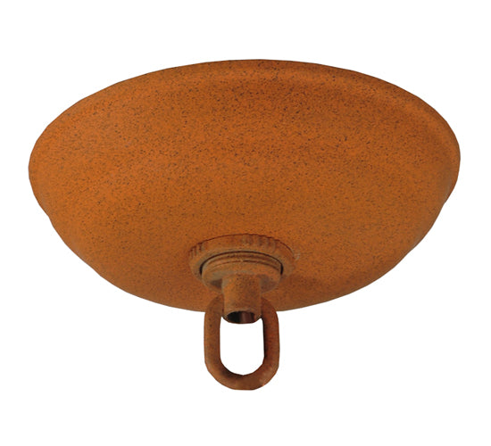 Meyda Lighting Cowboy & Steer 10" Rust Pendant Light With Amber Mica Shade Glass