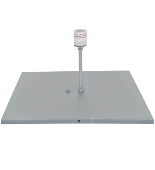 Meyda Lighting Cubism 23" Weatherable Silver Outdoor Pier Mount Light With White Statuario Idalight Shade Glass