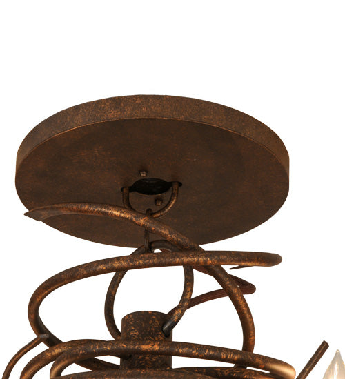 Meyda Lighting Cyclone 56" 28-Light Antique Rust Chandelier