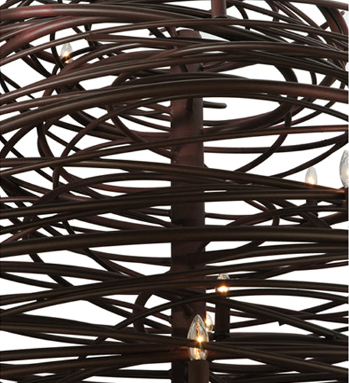 Meyda Lighting Cyclone 62" 36-Light Cafe Noir Rust Chandelier
