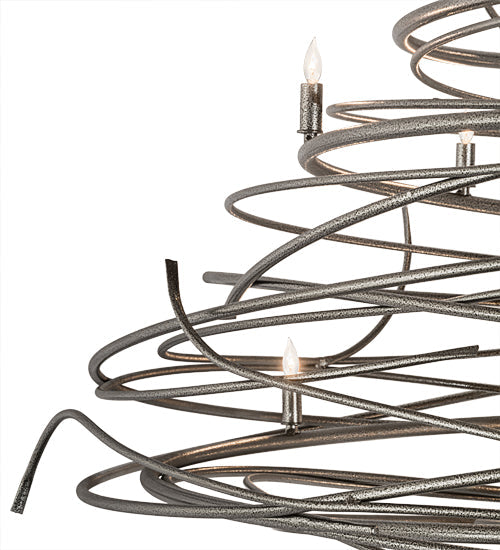 Meyda Lighting Cyclone 72" 36-Light Cosmic Silver Vein Chandelier