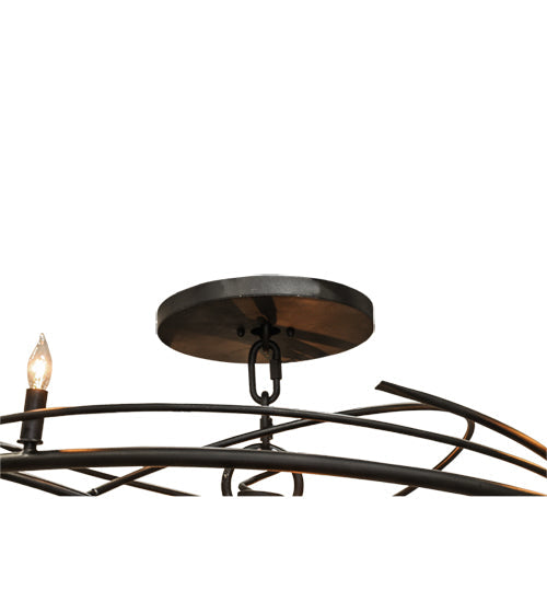 Meyda Lighting Cyclone 79" 36-Light Textured Black Chandelier