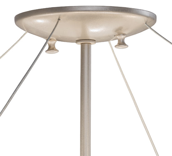 Meyda Lighting Cypola 24" 6-Light Nickel Flush Mount Light With Whitestone Idalight Shade Glass