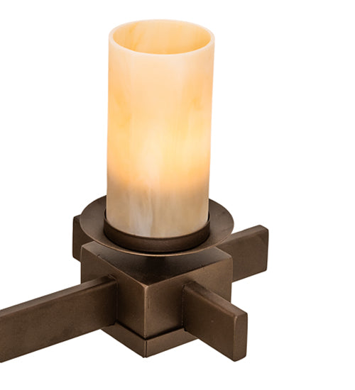 Meyda Lighting Dante 72" 16-Light Tyler Bronze Chandelier With Sahara Taupe Idalight Shade
