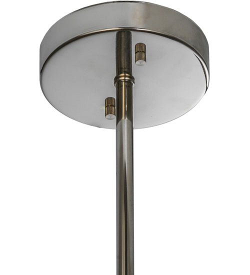 Meyda Lighting Deformado 9" Chrome Mini Pendant Light With Clear Globe Shade Glass