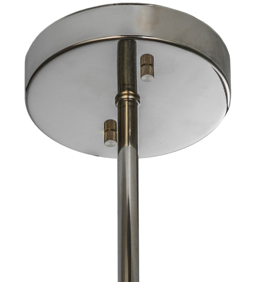 Meyda Lighting Deformado 9" Polished Nickel Pendant Light With Clear Shade Glass