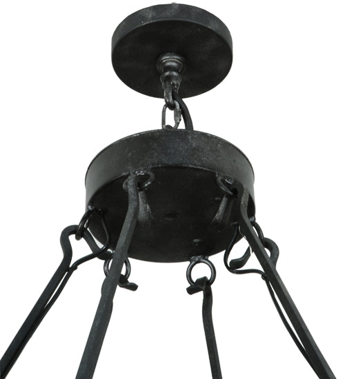 Meyda Lighting Deina 60" 28-Light Smoke Chandelier With Amber Faux Candlelight