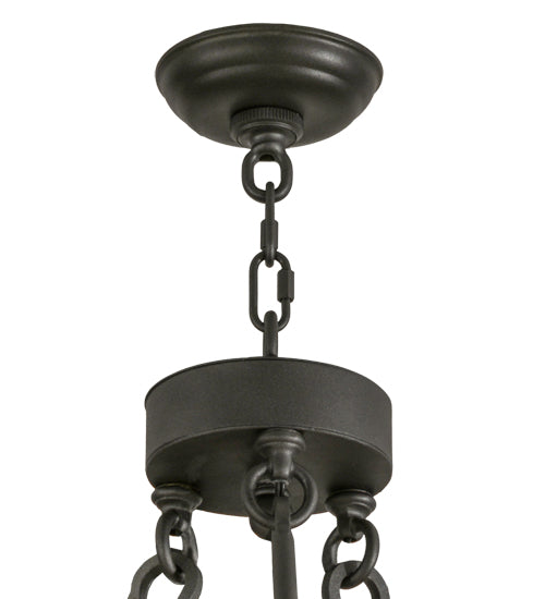 Meyda Lighting Deina 60" 30-Light Wrought Iron Chandelier With Ivory Faux Candlelight