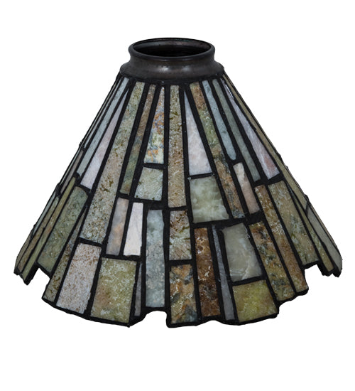 Meyda Lighting Delta 8" Beige & Honey Amber Jadestone Shade