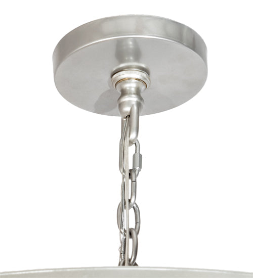 Meyda Lighting Desmond 42" 8-Light Nickel Powder Coat Pendant Light With White Faux Candlelight