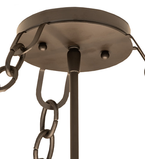 Meyda Lighting Donya 26" 4-Light Oil Rubbed Bronze Semi-flush Mount Light With White Statuario Idalight Shade