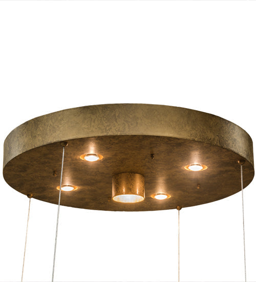 Meyda Lighting Dragos 80" 5-Light Sahara Gold Pendant Light