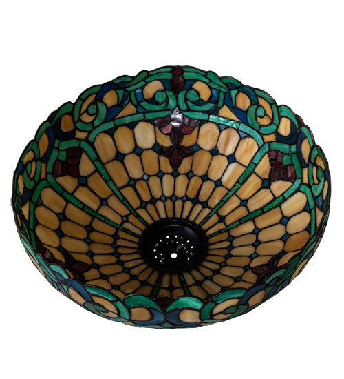 Meyda Lighting Duffner & Kimberly Colonial 18" Multi-Colored Shade Glass