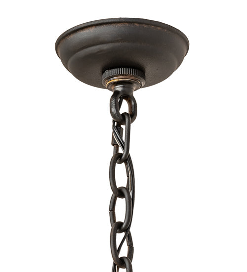 Meyda Lighting Eden 22" 6-Light Chestnut Chandelier With Ivory Faux Candlelight