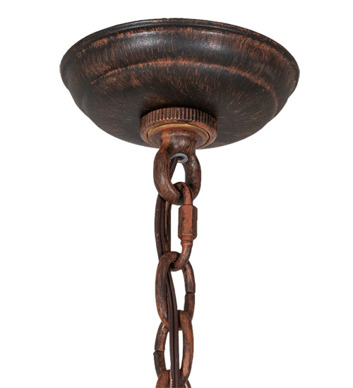 Meyda Lighting Elianna 28" 4-Light Cimarron Bronze Island Chandelier With Ivory Faux Candlelight