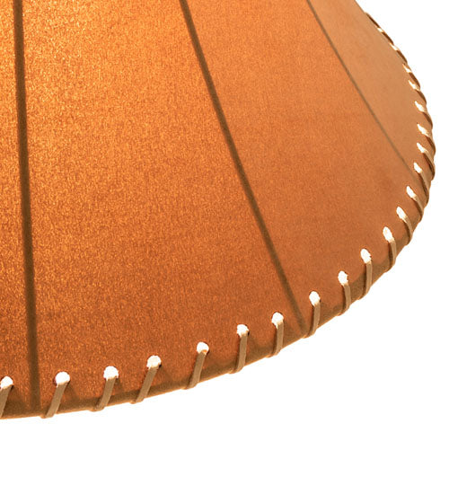 Meyda Lighting Faux Leather 20" Dark Tan Faux Hexagon Shade