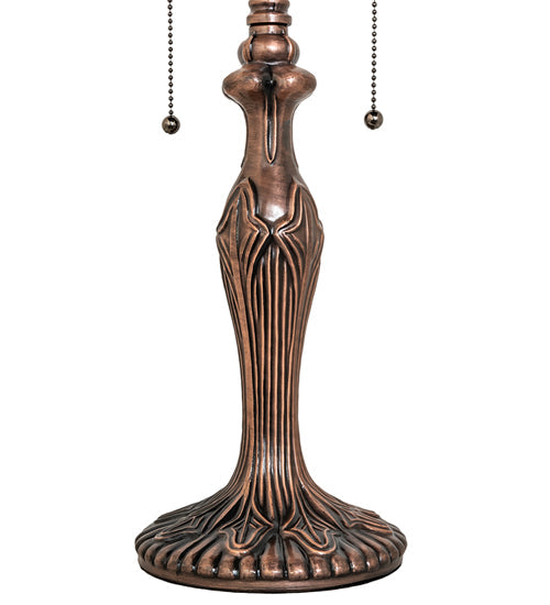 Meyda Lighting Fleur 23" 2-Light Mahogany Bronze Table Lamp Base