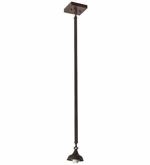 Meyda Lighting Fly Fishing 12" Timeless Bronze Pendant Light With Silver Mica Shade Glass