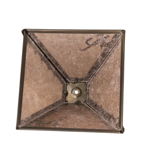 Meyda Lighting Fly Fishing 16" Antique Copper Frame With Silver Mica Shade Glass