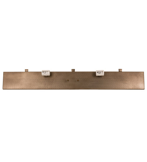 Meyda Lighting Fly Fishing Creek 42" 4-Light Antique Copper Wall Sconce With Beige Iridescent Shade Glass