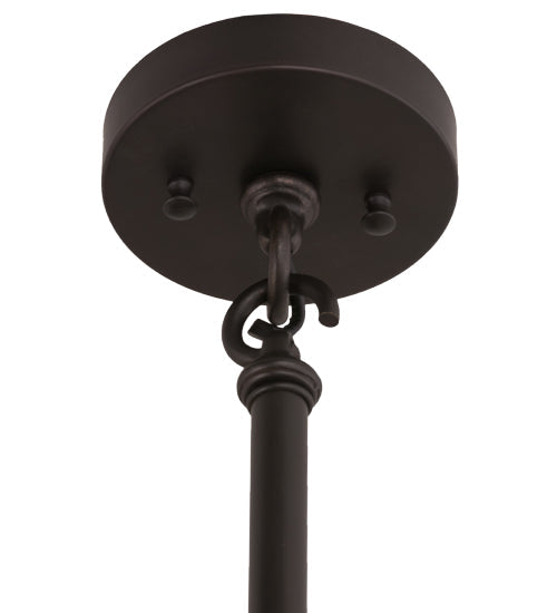 Meyda Lighting Fulton 12" Craftsman Brown Winter Pine Pendant Light With Beige Art Shade Glass